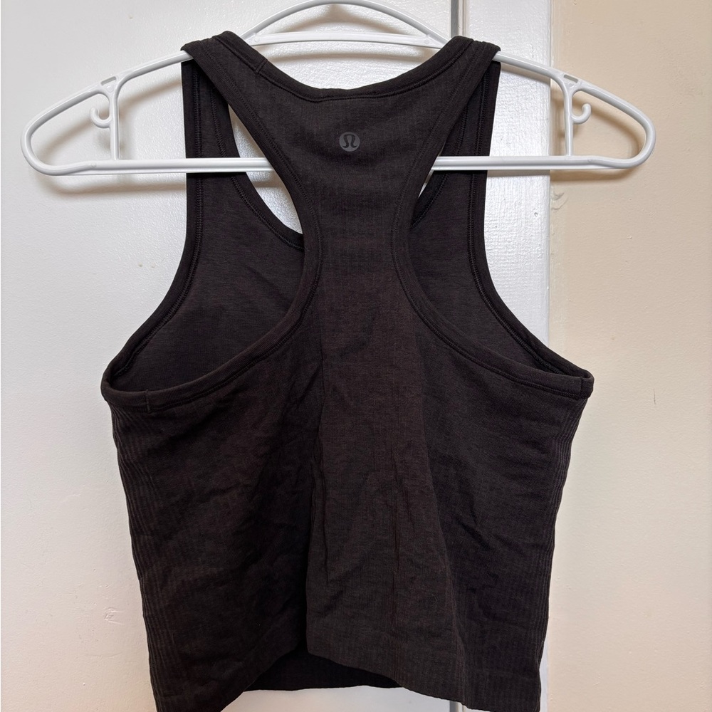 lululemon athletica Cropped Black Women's Tank Top